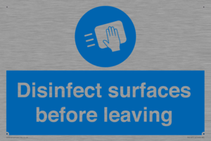 MH6187: Disinfect surfaces before leaving