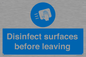 MH6187: Disinfect surfaces before leaving