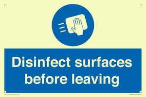 MH6187: Disinfect surfaces before leaving