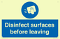 MH6187: Disinfect surfaces before leaving