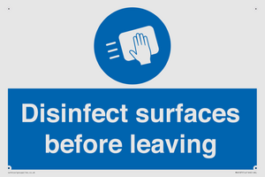 MH6187: Disinfect surfaces before leaving