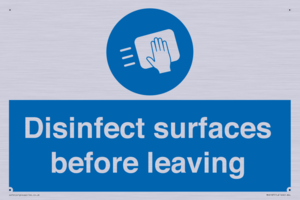 MH6187: Disinfect surfaces before leaving