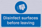 MH6187: Disinfect surfaces before leaving