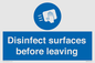MH6187: Disinfect surfaces before leaving