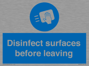 MH6187: Disinfect surfaces before leaving