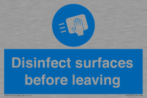 MH6187: Disinfect surfaces before leaving