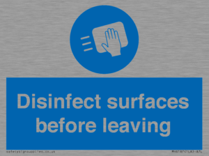MH6187: Disinfect surfaces before leaving