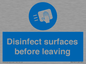 MH6187: Disinfect surfaces before leaving