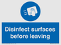 MH6187: Disinfect surfaces before leaving