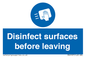 MH6187: Disinfect surfaces before leaving