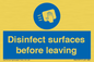 MH6187: Disinfect surfaces before leaving
