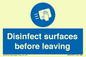 MH6187: Disinfect surfaces before leaving