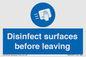 MH6187: Disinfect surfaces before leaving