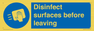 MH6187: Disinfect surfaces before leaving