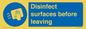 MH6187: Disinfect surfaces before leaving