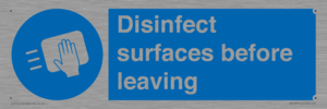 MH6187: Disinfect surfaces before leaving