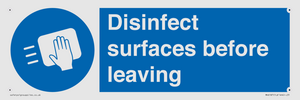 MH6187: Disinfect surfaces before leaving