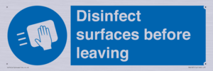 MH6187: Disinfect surfaces before leaving