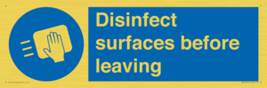 MH6187: Disinfect surfaces before leaving