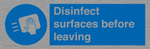 MH6187: Disinfect surfaces before leaving