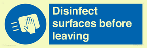 MH6187: Disinfect surfaces before leaving