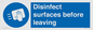 MH6187: Disinfect surfaces before leaving