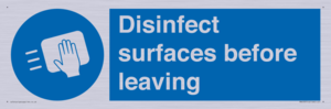 MH6187: Disinfect surfaces before leaving