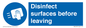 MH6187: Disinfect surfaces before leaving