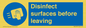 MH6187: Disinfect surfaces before leaving