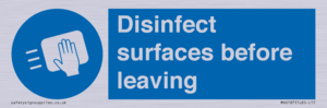 MH6187: Disinfect surfaces before leaving