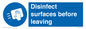 MH6187: Disinfect surfaces before leaving