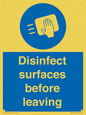MH6187: Disinfect surfaces before leaving