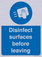 MH6187: Disinfect surfaces before leaving