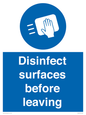MH6187: Disinfect surfaces before leaving