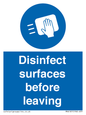 MH6187: Disinfect surfaces before leaving