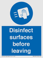 MH6187: Disinfect surfaces before leaving