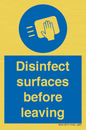 MH6187: Disinfect surfaces before leaving
