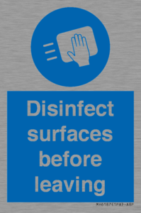 MH6187: Disinfect surfaces before leaving
