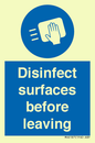 MH6187: Disinfect surfaces before leaving