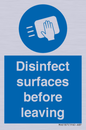 MH6187: Disinfect surfaces before leaving