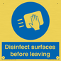 MH6187: Disinfect surfaces before leaving