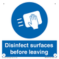 MH6187: Disinfect surfaces before leaving