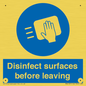 MH6187: Disinfect surfaces before leaving