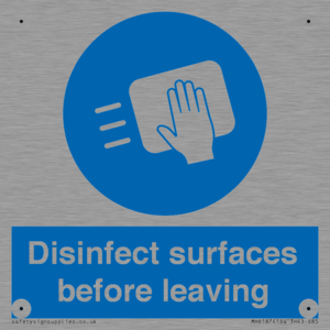 MH6187: Disinfect surfaces before leaving