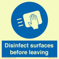 MH6187: Disinfect surfaces before leaving