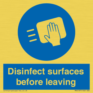 MH6187: Disinfect surfaces before leaving