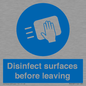 MH6187: Disinfect surfaces before leaving