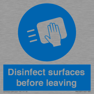 MH6187: Disinfect surfaces before leaving