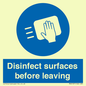 MH6187: Disinfect surfaces before leaving