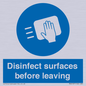 MH6187: Disinfect surfaces before leaving